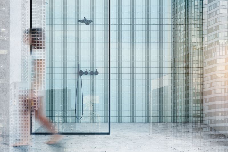 Contemporary Shower with Tiles