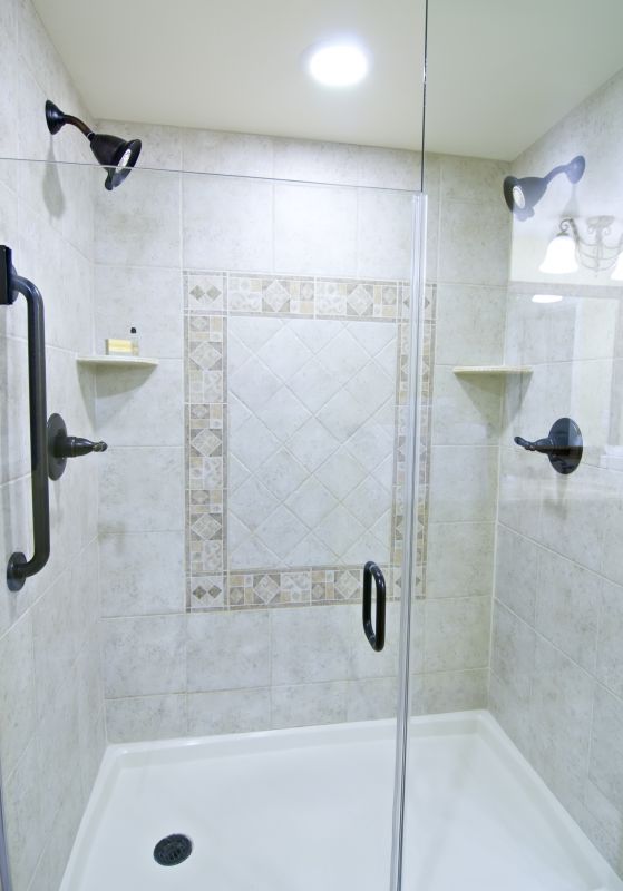 Contemporary Shower with Glass Door